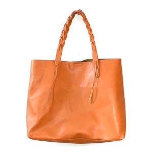 Sole Society Faux Leather Brown Tote Book Bag